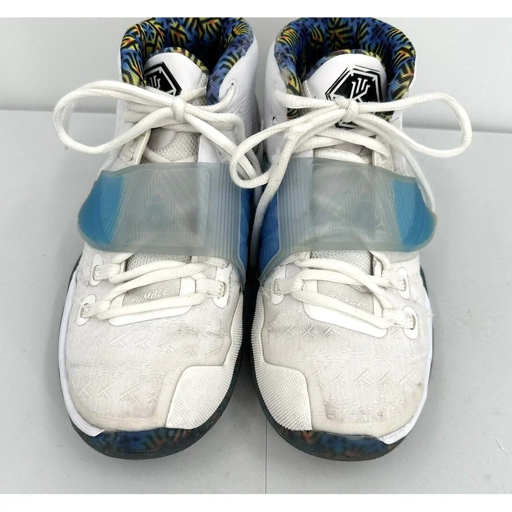 NIKE KYRIE‎ 6 WHITE SAPPHIRE LASER CRIMSON Youth Boy Size 6 Kyrie Irving
